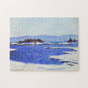 Banks of the Fjord at Christiania Monet Fine Art Jigsaw Puzzle