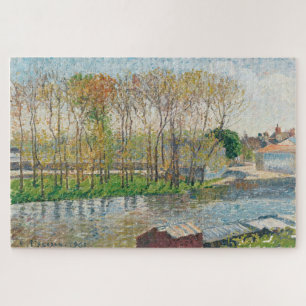 Banks of the Loing in Moret by Camille Pissarro Jigsaw Puzzle