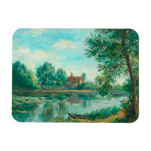 Banks of the Loing in Saint-Mammès Alfred Sisley Magnet