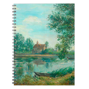 Banks of the Loing in Saint-Mammès Alfred Sisley Notebook