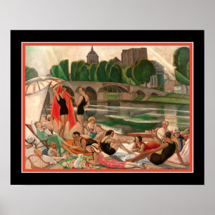 'Banks of the river Loire" 1920's Gerda Wegener Poster