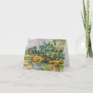 Banks of the Seine at Medan by Paul Cezanne Thank You Card