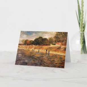 Banks of the Seine by Vincent van Gogh Card
