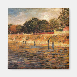 Banks of the Seine by Vincent van Gogh Magnet