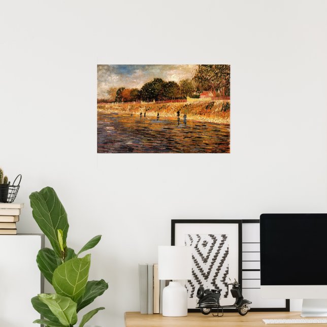 Banks of the Seine by Vincent van Gogh Poster (Home Office)
