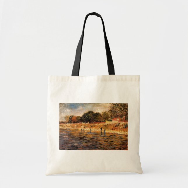 Banks of the Seine by Vincent van Gogh Tote Bag (Front)