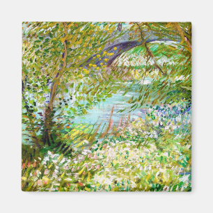 Banks of the Seine  Pont  Clichy Van Gogh painting Magnet