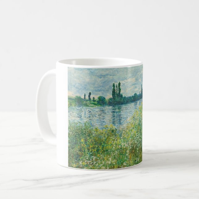Banks of the Seine River by Monet Coffee Mug (Front Left)
