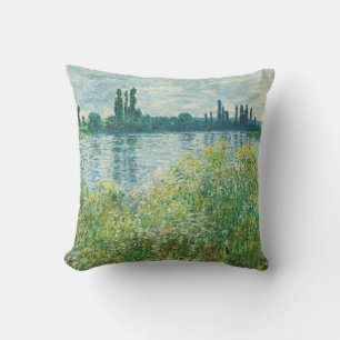 Banks of the Seine River by Monet Cushion