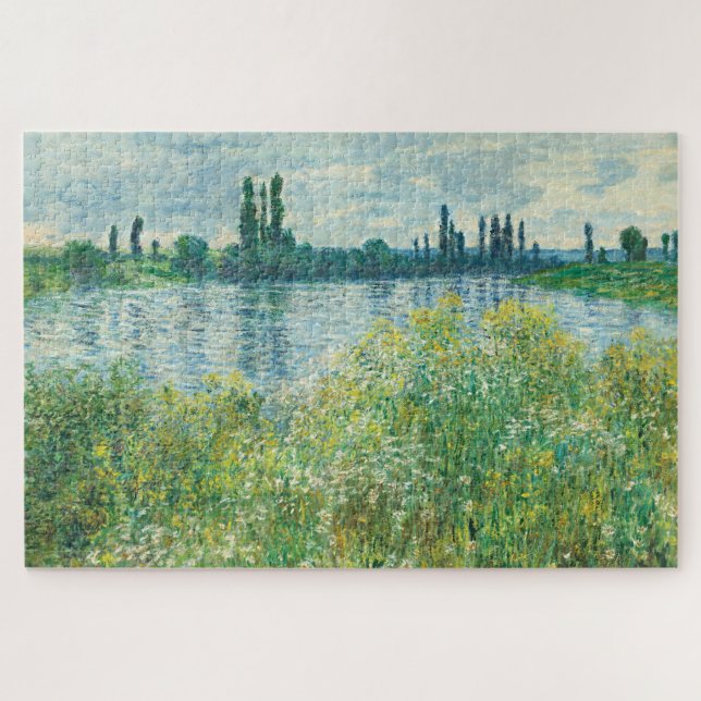 Banks of the Seine River by Monet Jigsaw Puzzle (Horizontal)