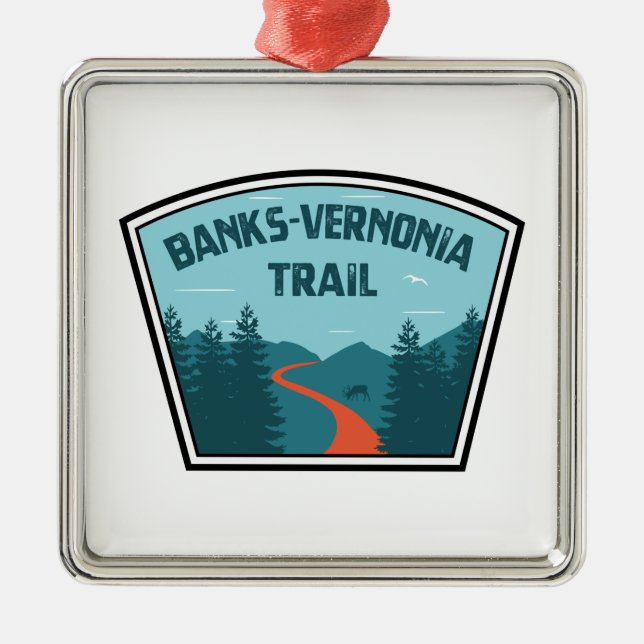 Banks-Vernonia Trail Metal Ornament (Front)