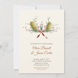 Banksia and Native Wildflowers Wedding Invitation