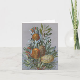 Banksia Australian Wildflower Watercolor Thank You Card