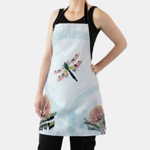 Banksia Flower Dragonfly Art Apron