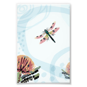 Banksia Flower Dragonfly Art Photo Print