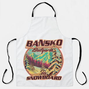 Bankso Bulgaria to Snowboard logo Apron