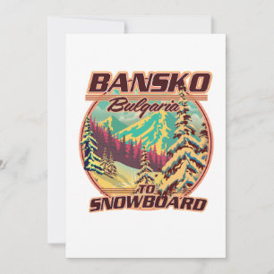 Bankso Bulgaria to Snowboard logo Invitation