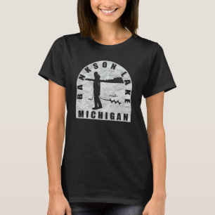 Bankson Lake Ice Fishing Michigan T-Shirt