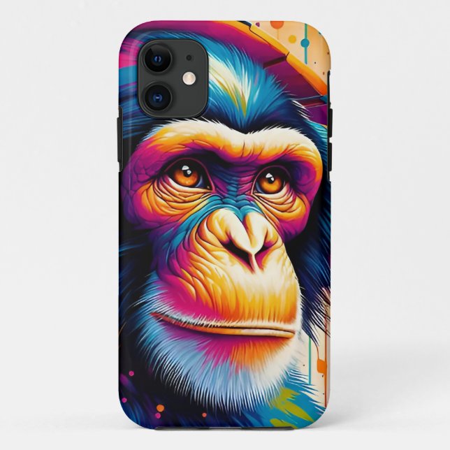Banksy DJ Monkey Gorilla Chimp Art Print Case-Mate iPhone Case (Back)