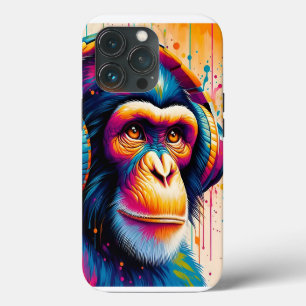 Banksy DJ Monkey Gorilla Chimp Art Print iPhone 13 Pro Case
