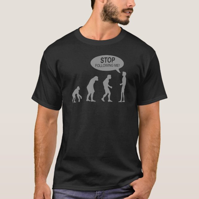 Banksy Funny Human Evolution Indie T-Shirt (Front)
