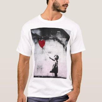 Banksy Graffiti - Girl with A Red Balloon, Street  T-Shirt