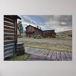 Bannack Ghost Town Mainstreet 2 - Montana Poster