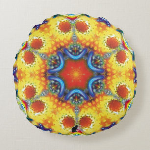 BannaPuddin Kaleidoscope  Round Cushion
