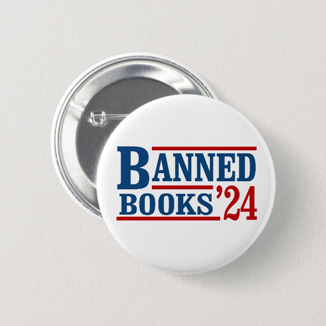 Banned Books 2024 6 Cm Round Badge (Front & Back)