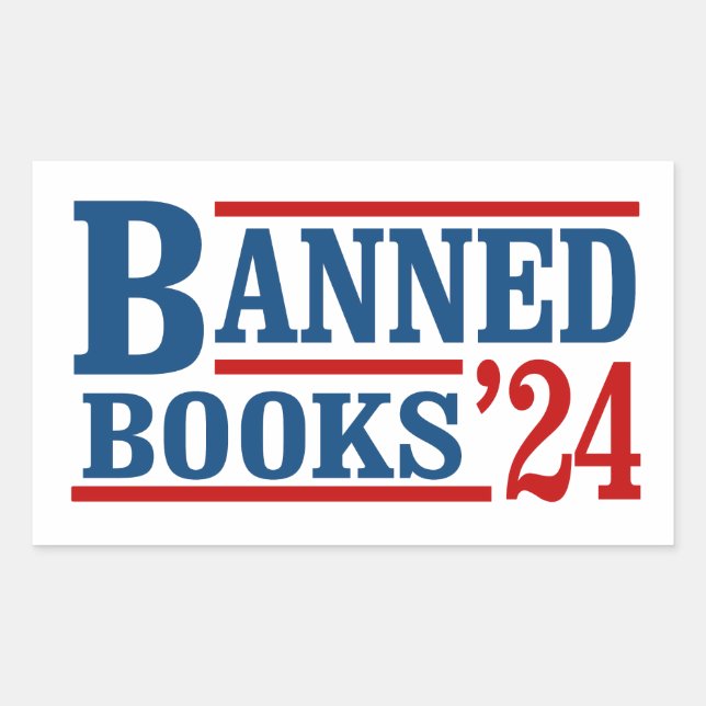 Banned Books 2024 Rectangular Sticker (Front)