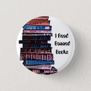 banned books 3 cm round badge