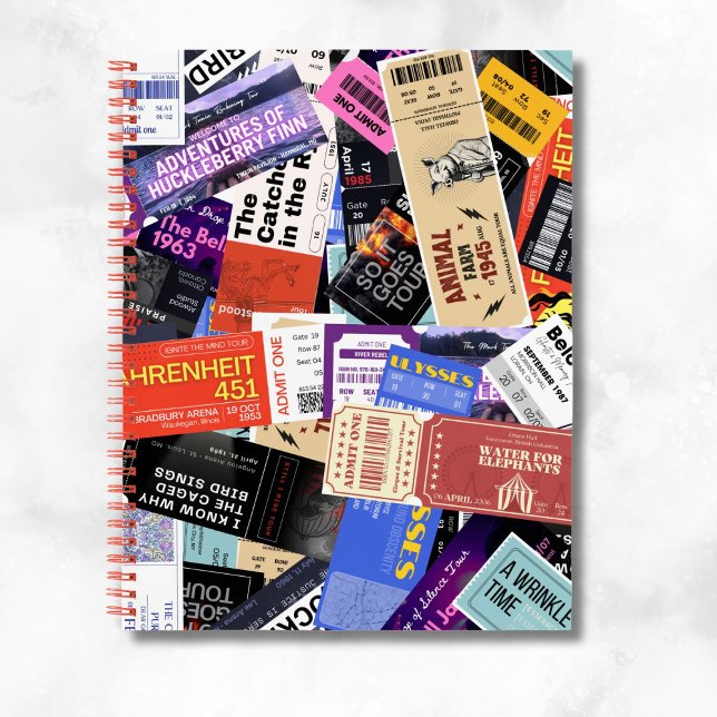 Banned Books Add Name Red Spiral Notebook  (Creator Uploaded)
