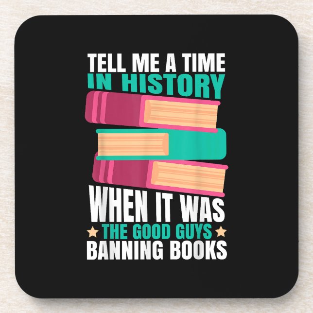 Banned Books Quote  Coaster (Front)