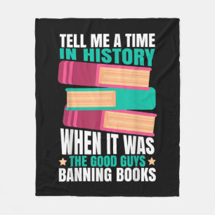 Banned Books Quote Fleece Blanket