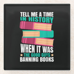 Banned Books Quote Glass Coaster