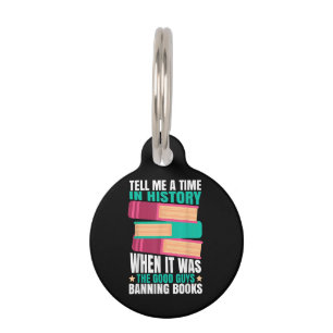 Banned Books Quote Pet Tag