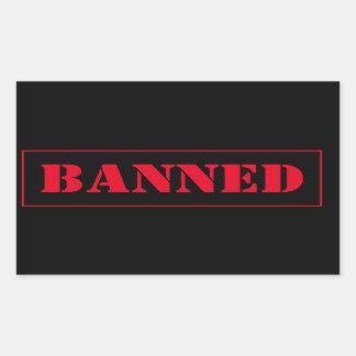 Banned Nintendo Switch Rectangular Sticker