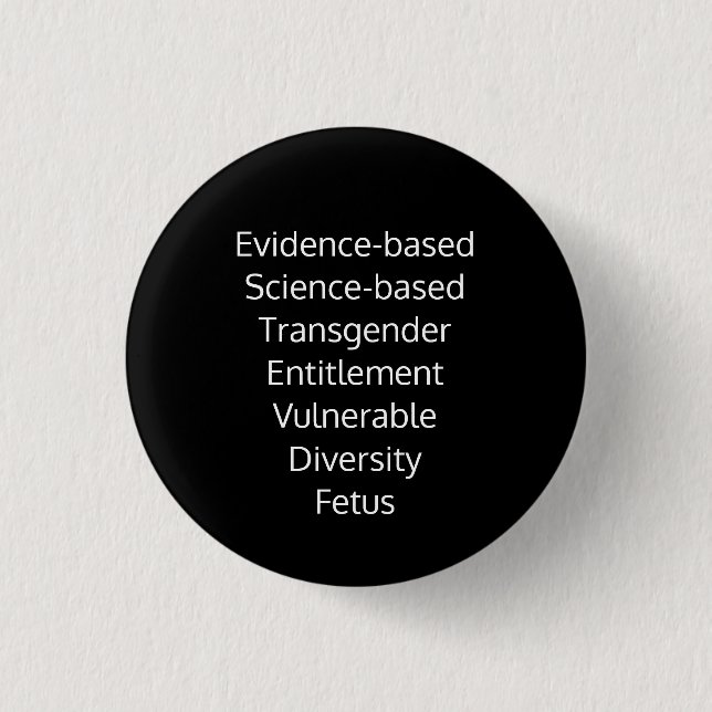Banned Words 3 Cm Round Badge (Front)