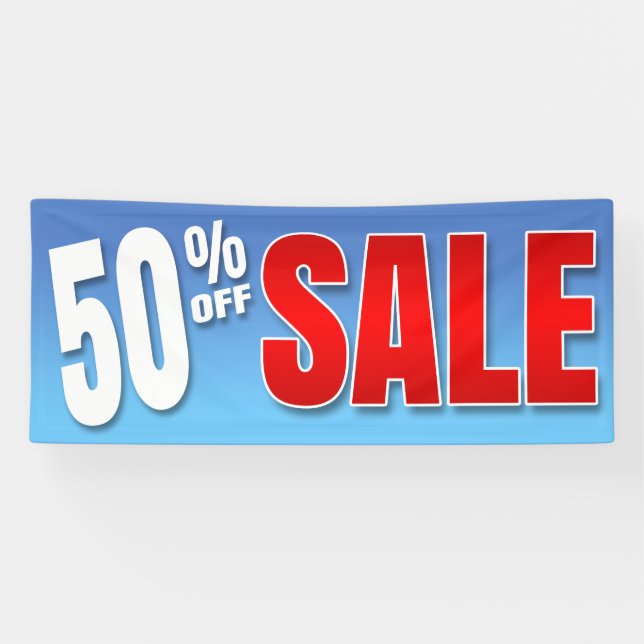 BANNER 50% OFF SALE  - 2.5'x6 (Horizontal)