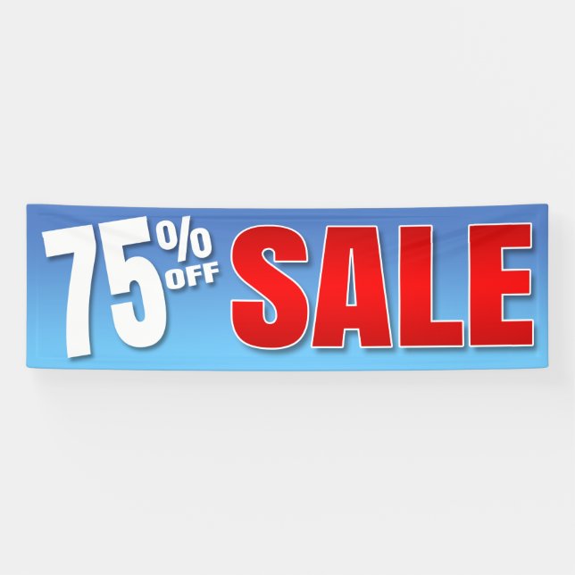 BANNER 75% OFF SALE  - 2.5'x8' (Horizontal)