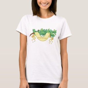 Banner and branch of green oak leaves T-Shirt
