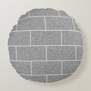 Banner background texture brick round cushion