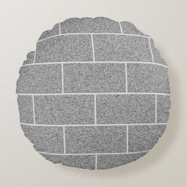 Banner background texture brick round cushion (Front)