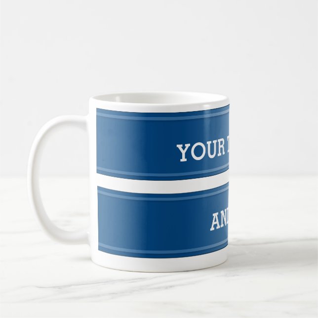 BANNER blue gradient + your text Coffee Mug (Left)