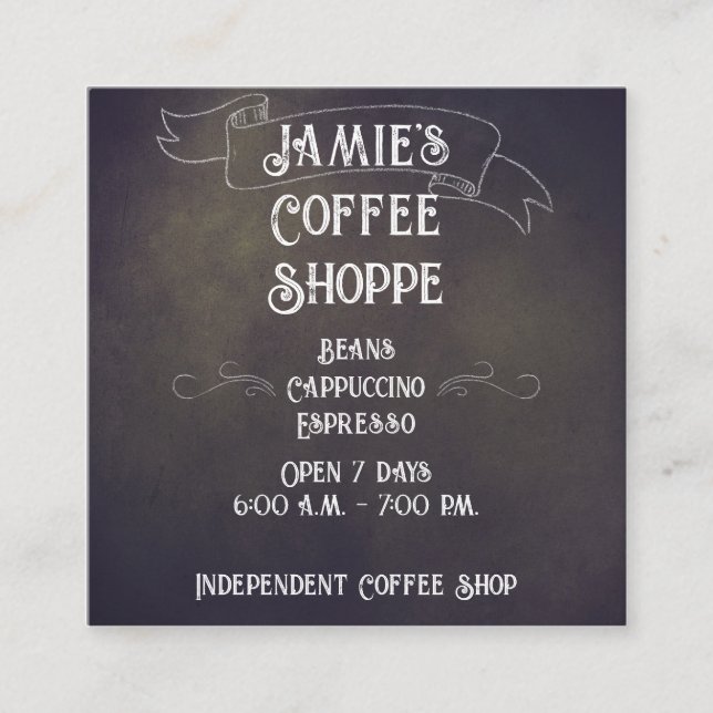 Banner Chalk Design Business Card (Front)