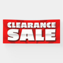 BANNER CLEARANCE SALE  - 2.5'x6'