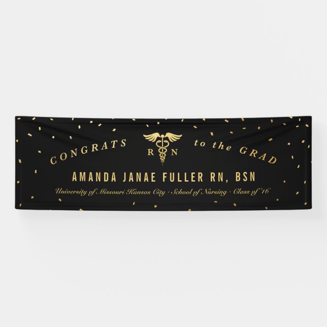 Banner Decoration for Nursing Graduation Party (Horizontal)