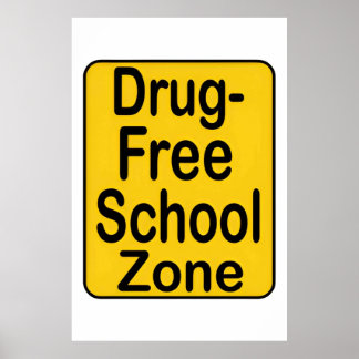 Banner Drug Free For School Poster