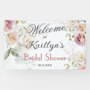 BANNER Elegant Floral Bridal Shower Welcome