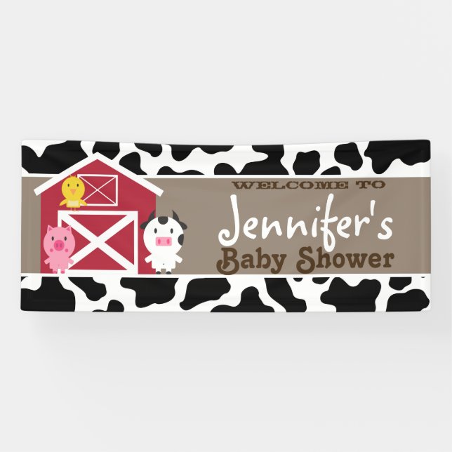 Banner - Farm Animals Baby Shower (Horizontal)